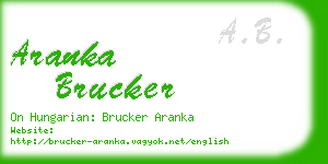 aranka brucker business card